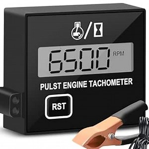 Chainsaw Tachometer-Digital Tachometer Tach Gauge Small Engine Tachometer Digital Display Pulse Speedometer for Jet Engine Chain Saw Cropper Generator Lawn Mower RV ATV Dirt (W1)