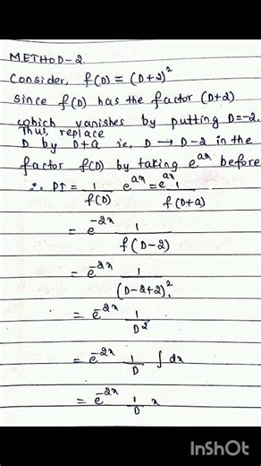 learn with shorts || non homogeneous linear ODE with constant coefficients || #shorts #video #viral
