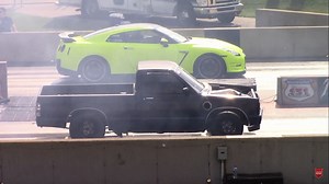 Chevy S10 With Turbo Junkyard LS Drag Races Nissan GT-R, It's Not Even Close
