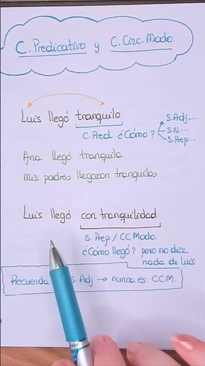 Diferencia entre Complemento Circunstancial de Modo (CCM)y Complemento Predicativo #sintaxis #shorts