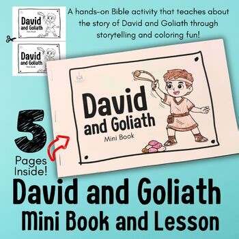 David and Goliath Mini Book & Lesson | 1 Samuel 17 Bible | Sunday School