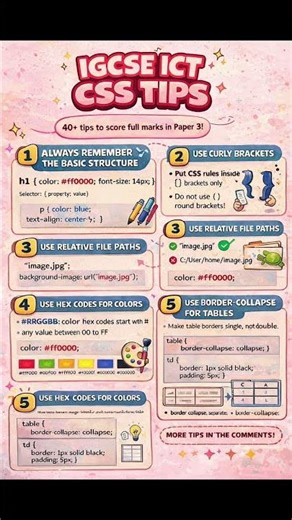 IGCSE ICT Paper 3 Made EASY!Master CSS & score full marks 💯Don’t lose marks for small mistakes ❌
