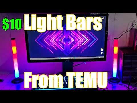 Budget Smart RGB Light Bars for Desk & Gaming Setup – $10 TEMU Review