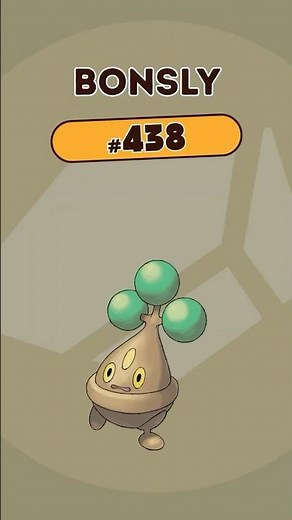 Don't Believe These Tears! (Bonsly) 🪨🌲 | An Unknown Fact #bonsly #pokemon #pokedex