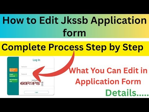 How to edit Jkssb Application form | Complete process step by step | Edit your application form