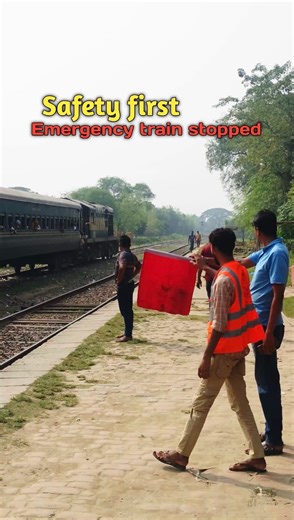1.1M views · 5.7K reactions | Emergency train is being stopped for safety. #reels #railway #trains #foryoupageシ | Saidur Rahman | Facebook