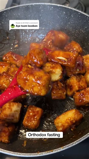 Delicious Vegan Sticky Crispy Tofu for Fasting