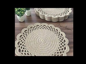 How to crochet round table placemat | crochet table mat