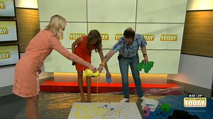 We did a fun painting inspired by Jackson Pollock with John David Berdahl - Aspie, Writer, Artist, Musician! | North Dakota Today