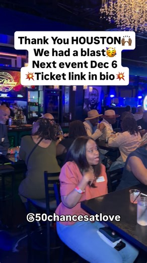 50 CHANCES AT LOVE on Instagram: "Tickets available NOW for our Dec 6 event! Link in bio! #speeddating #datinginhtx #datingover40 #houstonmen #houstonwomen #fyp #foryoupage"
