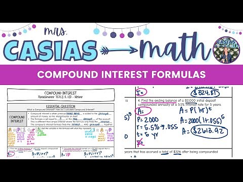 Compound Interest Formulas | 8th Grade Math Pre-Algebra