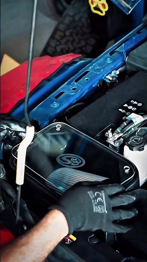 jeep Wrangler JL S&B air intake installed boost performance offroad setup