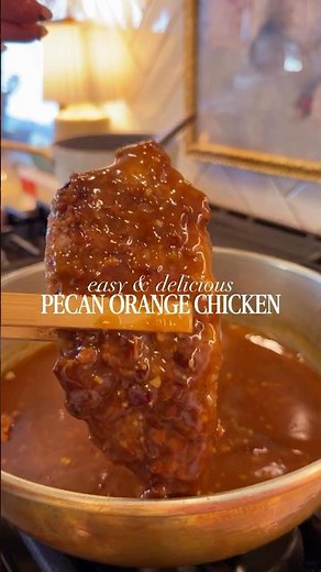 Pecan Crusted Orange Chicken (Crispy Homemade Recipe)