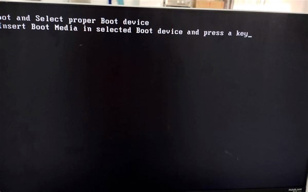开机出现re boot and select无法启动无法安装系统如何解决