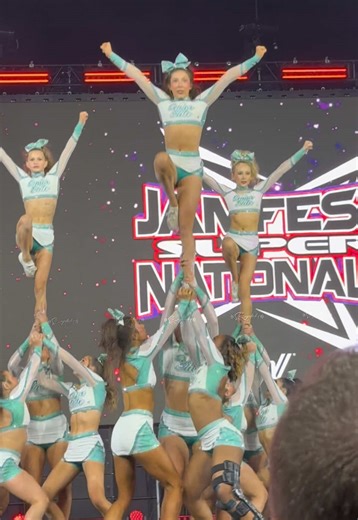and they’re back next week for deep south!! 👑🩵 #cheertok #seniorelite #cheerleading #allstarcheer #cheer
