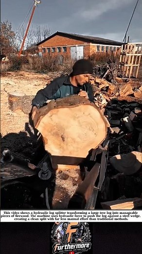 How a Hydraulic Log Splitter Turns Massive Logs into Firewood Efficiently!