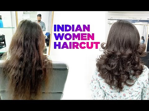 Long layer haircut on Indian Women for beautiful Long Hair 😍😍