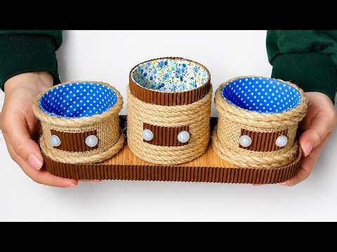 Easy Diy Cardboard Organizer! Do It Yourself | Homemade Organizer
