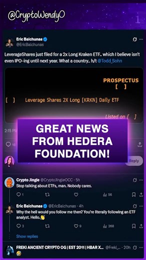 2K views · 109 reactions | Great news from Hedera Foundation! #hedera #hbar #cryptonews #cryptowendyo | Crypto Wendy O | Facebook