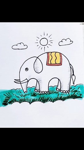 Here’s your challenge: Use 2 U’s and a 3 to draw an elephant! Post your version and tag me — let’s see who does it best! 🎨✨ #DrawingChallenge #ElephantArt #SimpleShapesArt #3MinuteChallenge #ArtChallenge | Sanjoy Biswas Art Studio