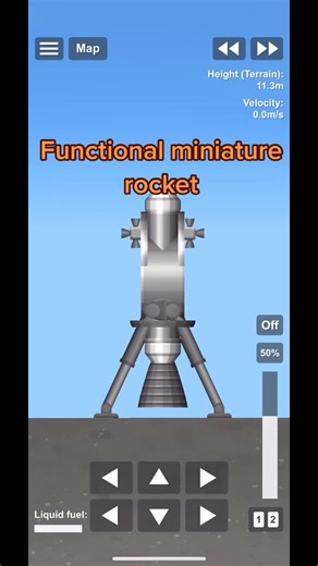 Functional Miniature Rocket for Space Flight Simulation