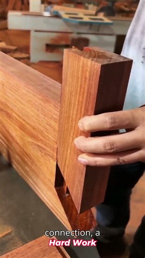 Craftsman assembling a precise wooden joint #woodworking #craft #tips #howto #ideas #shorts #EP473