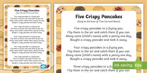 Five Crispy Pancakes Song