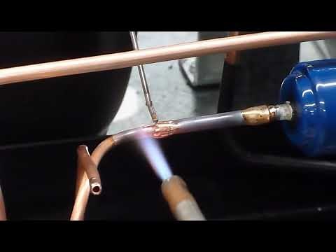 Brazing Refrigerator Compressor and Lines