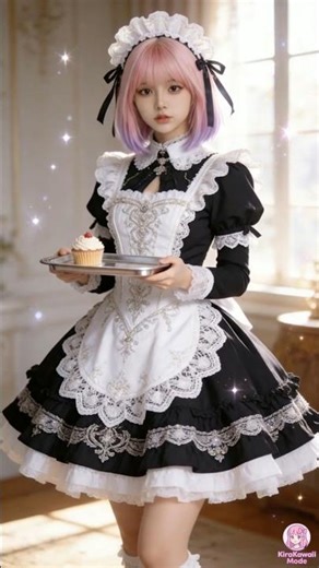 KIRA: Need a Maid? 🧹🎀 #transformation #maidoutfit #Shorts