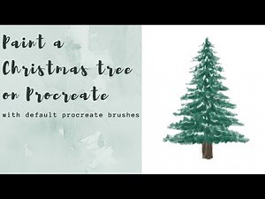 How to draw a Christmas tree | Procreate tutorial with basic procreate brushes