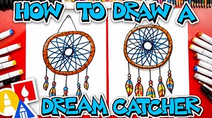 How To Draw A Dream Catcher - Art For Kids Hub -