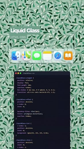Creating Liquid Glass Effect with HTML and CSS
