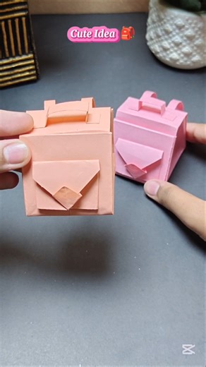 Cute Origami Mini School Bag🎒| Mini Backpack Art & Craft😍| Cute & Easy Paper Craft📚#viral #shorts