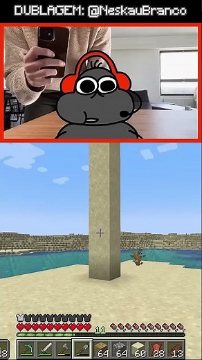 IGNORE THE "HIGH-FIVE" AT THE END (PRANK WENT WRONG) RABBERT & NESTOR DUBBED! #shorts #minecraft