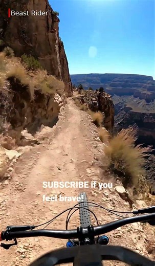 Riding the EDGE of a Cliff! 😱 Extreme Canyon POV #Shorts