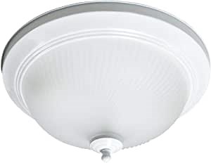 MaxLite Ceiling Fixture Traditional White Finish with 2X12W 2700K JA8 Compliant Enclosed Rated E26 Socket LED LAMP