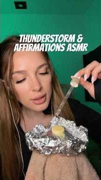 thunderstorm ASMR with calming affirmations for sleep and relax🌙✨#asmr #thunderstorm #affirmations
