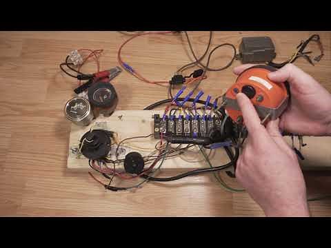 Outboard Motor Control Wiring Part 6 - Tachometer Wiring - RPM Gauge