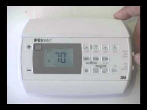 Filtrete 3M22 How to put the thermostat in manual mode.