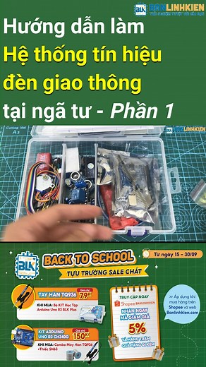 Project mô hình Hệ Thống Tín Hiệu Đèn Giao Thông Tại Ngã Tư khá là khó nhằn đó ae. Phần 2 mình sẽ hướng dẫn truy cập Github và xem sơ đồ đấu nối nhé #Banlinhkien #reelsfb #arduino #diy | Banlinhkien