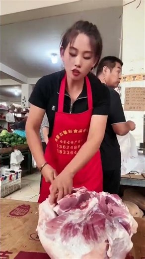 Pig Butchery Process 🐷 Fast & Clean Knife Work. ep606 #Cooking #shorts @FoodisFoodie
