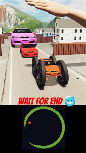 Giant Hand vs 100% Realistic Car Crashes! 🖐️🚗 #CarCrash#Satisfying #Gaming#Shorts#Physics#Simulation