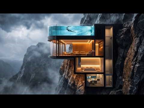 He Built a Secret House Inside a Mountain Cliff (ASMR) | Hidden Vertical Rock Shelter – Full Build