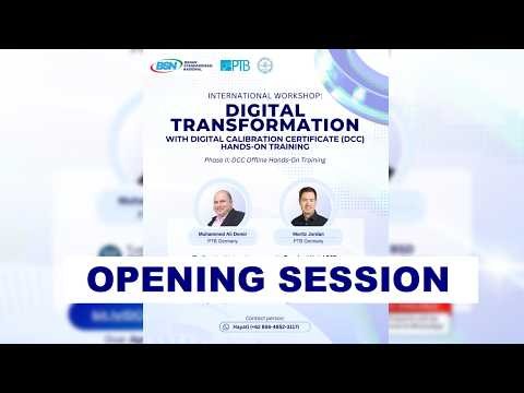 International Workshop on Digital Transformation with DCC Hands-On Training: OPENING SESSION