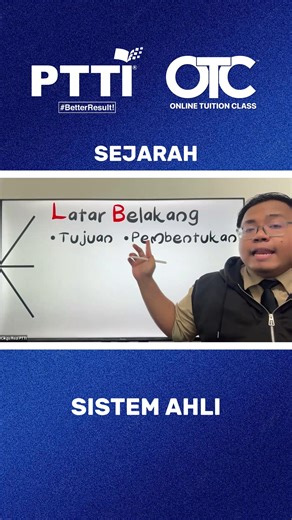 Belajar kejap je dah faham dalam Online Tuition Class (OTC) DM untuk info lanjut. | PTTI