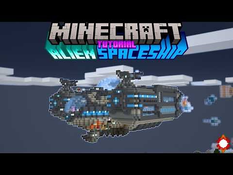 Minecraft How to Build a Spaceship UFO Mothership | Minecraft 1.21.5 Tutorial