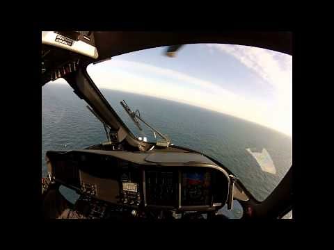 AMAZING Helicopter Ofshore Action AW139 - FANTASTIC view - Cockpit view -