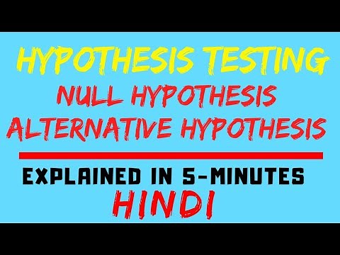 Hypothesis Testing ll Null Hypothesis And Alternative Hypothesis (HINDI)