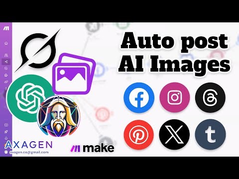 Full Social Media Automation AI images | IG, YT, TikTok, X, Threads, Pinterest with Make.com