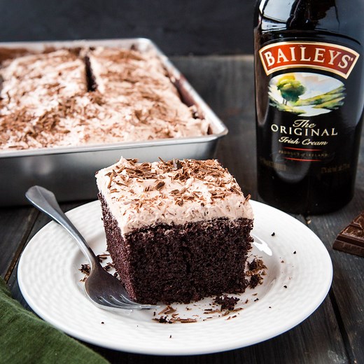 Baileys Chocolate Cake with Bailey's Frosting